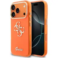GUESS iPhone 17 Pro Max IML 4G Script Metal Logo-deksel - Oransje