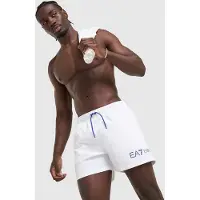 EA7 for man. 7M002000_AF13049 White Water swimsuit (XL), Beachwear, Polyester