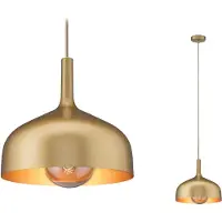 Paulmann hengelampe Embla II, gullfarget, Ø 30 cm, metall