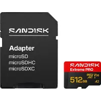 SanDisk Extreme PRO microSD/SD - 250MB/s - 512GB