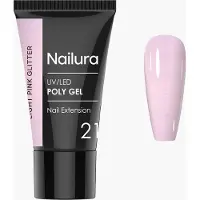 Nailura Poly Gel 30 g - 21 Light Pink Glitter