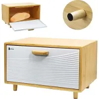 Brunbeste brødboks bambus/stål (4253)