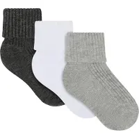 Minymo Sokker - 3-pack - Lys gråmelert - - 11/14 - Sokker