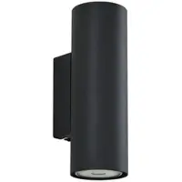 LINDBY vegglampe Joffrey, 18 cm, svart, opp/ned, GU10