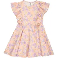 Müsli Kjole - Peony Ruffle - Peach/Blomstring/Dream - - 3 år (98) - Kjole