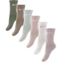 Nike Kids Sokker - 6-pack - Crew - Seil - - 23,5/27 - Sokker