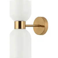 ITALUX Monza WL-57602-1-BRO vegglampe 2x40W E27 hvit/kobber
