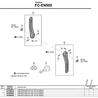 Shimano Fc-en500 Venstre Krankarm