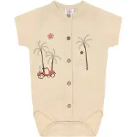 Hust & Claire Body - Muslin - Bertil - Sandshell - - 2 år (92) - Kortermet body