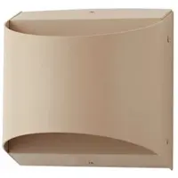 LINDBY utendørs LED-vegglampe Lenore, beige, metall, 13,5 cm