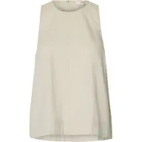 SELECTED WOMEN Luisa Linen Blend Ermeløs T-skjorte