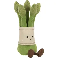 Jellycat Kosedyr - 22x7 cm - Amuseables Asparges - - OneSize - Kosedyr