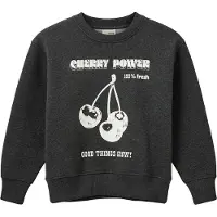 Sofie Schnoor Collegegenser - Dark Grey Melange m. Trykk - - 8 år (128) - Collegegenser