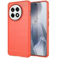 Mtp Products OnePlus Ace 5/5 Pro/13R Børstet TPU Deksel - Karbonfiber - Rød
