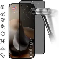 Mtp Products Motorola Moto G77 Privacy Full Cover Beskyttelsesglass - Svart Kant