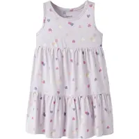 Name it Kjole - NmfVigga - Lavender Tåke/Fargerik Hearts - - 4 år (104) - Kjole