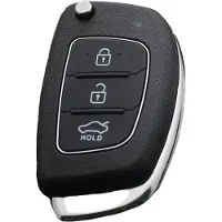 INF Bilnøkkelhus - 3 knapper med bagasjerom, midtre spor - Kompatibelt med Hyundai og Kia