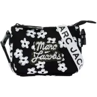 Marc Jacobs for girl. W60835 Black floral messenger bag (OSFA), Casual, Polyester, children's fashion