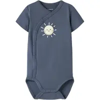 Name it Omslagsbody k/e - Vintage Indigo/Søn - - 1½ år (86) - Kortermet body