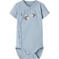 Name it Omslagsbody k/e - NbmVacion - Blue Tåke/Bee - - 68 - Kortermet body