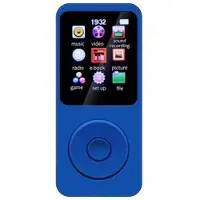 Mtp Products T1 bærbar MP4-musikkspiller med 1.8 skjerm og 64GB TF-kort - mørkeblå