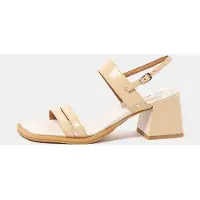 Art for woman. 1201011KH003_082 Leather sandals 2010 Verona beige (40), 5 to 8 cm, Buckle, Casual, Classic