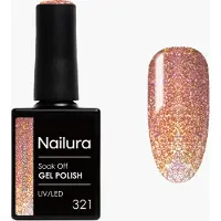 Nailura Cat Eye Gel Polish 10 ml - 321 Rust Sparkle