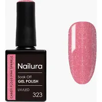 Nailura Gel Polish 10 ml - 323 Candy Floss Pink Sparkle