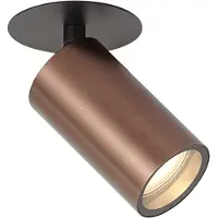 QAZQA Moderne innfelt spotlight mørk bronse GU10 50mm IP44 - Chels
