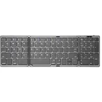 Mtp Products B089 Sammenleggbart trådløst tastatur med talltastatur - 81 taster - grå