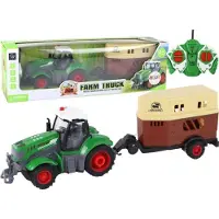 Leantoys RC-traktor trekkmaskin med henger, fjernstyrt 1:24