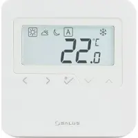 Salus trådløs, innfelt digital termostat ZigBee – døgnovervåkning, 2xAA, hvit