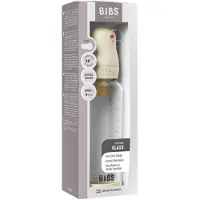 BIBS Babyflaske - 240 ml - Glass/Naturgummi - Ivory - - OneSize - Babyflaske