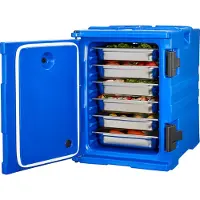 Vevor Isolert Matpannebærer, 95 Qt Varmeboks for Catering, Matboksbærer med Doble Spenner, Frontmatet Matvarmer med Håndtak, Stabelbar Endemater for Restaurant, Kantine
