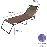 Marbueno Summer 10001x2 190x58x27 Cm Sammenleggbar Solseng