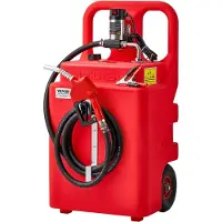 Vevor dieseloverføringstank, 32 gallon, bærbar parafintank med 12V DC 10GPM elektrisk overføringspumpe, 13 fot leveringsslange og selvtettende dyse, kompatibel med diesel og parafin