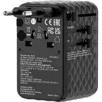 Verbatim Charge ’n’ Travel 100W Travel Adapter w/ Cable Bla