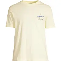 Gant for man. 2003404 Yellow logo T-shirt (M), Casual, Cotton, Short sleeve