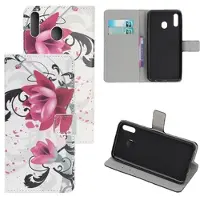 Mtp Products Style-serien Samsung Galaxy A20e Lommebok-deksel - Lotusblomst