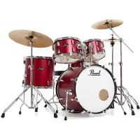 Pearl Roadshow 5pc Fusion Kit w/3 Sabian Cymbals Matte Red