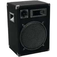 Omnitronic DX-1222, 3-veis, 1.0 kanaler, Koblet med ledninger (ikke trådløs), 300 W, 30 - 18000 Hz, Sort