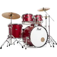 Pearl Roadshow 5pc USA Fusion Kit w/3 Sabian Cymbals Matte Red