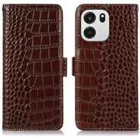 Mtp Products OnePlus Turbo 6/6V Crocodile Series Lommebok-deksel i Lær med RFID - Brun