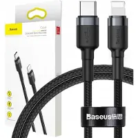 Baseus Cafule USB-C til Lightning-kabel - 20W, 1m - svart / grå