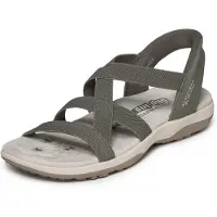 SKECHERS slip-in damesandal - Grønn - Sandaler