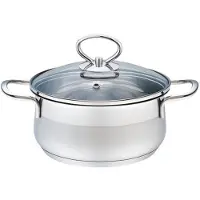 Maestro gryte i stål med lokk for induksjon gass liten 18 cm 1,75 L MR-3505-18