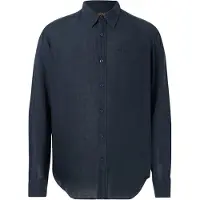 BOSS for man. 50567579 Relegant 6 navy shirt (L), Casual, Linen, Long sleeve
