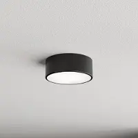 TEMAR LIGHTING Taklampe Cleo, Ø 20 cm, IP54, svart, metall, E27