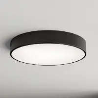 TEMAR LIGHTING Taklampe Cleo, Ø 50 cm, IP54, svart, metall, E27