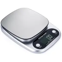 INF 5KG/0.1G Digital Kjøkkenvekt - Sølv ABS + Rustfritt Stål